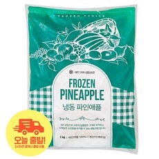 [얌얌마켓] 냉동 파인애플 다이스 1kg 스무디용 홈카페 냉동과일 디저트용 (아이스팩+드라이아이스 포함), 1개