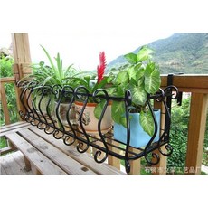 貴族歐式大型加寬防鏽鐵藝花架，陽台盆栽懸掛花盆架，窗台綠蘿欄杆裝飾, 1個