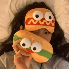 햄버거 눈안대 웃긴 눈가리개 수면용 숙면안대 가리개, 1개, 1개입