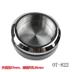 鑫隆五金 玻璃門移門圓形隱形暗裝拉手 淋浴房小拉手浴室門扣手暗藏單孔把手, 822不通孔 開孔45, 1個