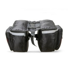 자전거 더블 패니어 백 방수 자전거 리어 랙 백 사이클링 액세서리, 검은색, 1개