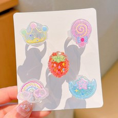 Cream girl 兒童卡通發光戒指組