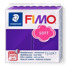 Staedtler FIMO Effects 폴리머 클레이 - -주얼리 조각용 오븐 베이킹 클레이 마노 블루 젬 8020-386, 57 g (Pack of 1), 플럼