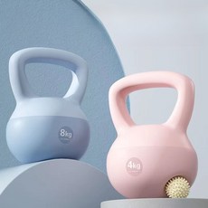 소프트 케틀벨 여성용 홈트 피트니스 장비 말랑한 손잡이 스쿼트 근력 운동기구, 1개, 10kg, C_퍼플 난초 10kg