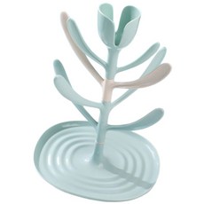 奶瓶晾乾瀝水架 360度旋轉支架 奶瓶晾乾架 瀝水架, 薄荷綠