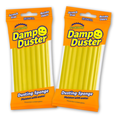 [100%정품] 스크럽대디 먼지 더스트 청소 스펀지 Scrub Daddy Damp Duster 회색, 2개