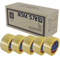 투명 박스테이프 80M * 48mm 5개입, 5개