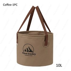 자동차 접이식 물통 방수 휴대용 세면대 캠핑 하이킹 낚시 보관용, A. Coffee-10L-1