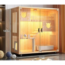 고양이빌라 대형 캣타워 고양이 집 호텔 이동식 케이지, C타입 120x60x120, 1개