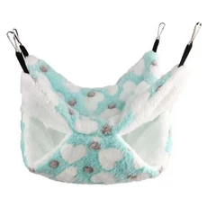 1개 겨울용 따뜻한 이중층 해먹 소형 애완동물 걸이형 다람쥐 수면 가방 용품 햄스터, 02 S 20x20cm, 03 Light Green