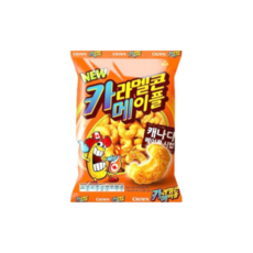 크라운제과 카메 카라멜메이플콘, 74g, 20개