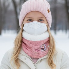 겨울왕국 엘사 아동 여아 여자아이 어린이 키즈 캐릭터 겨울 방한 털 목도리 목토시 넥워머