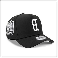 New Era 波士頓紅襪隊 9FORTY 可調節棒球帽, 黑, 1個
