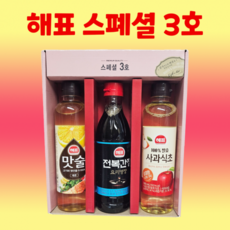 해표스페셜3호 설날선물3종세트 맛술 전복간장 사과식초, 1, 500ml