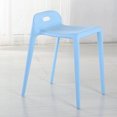 플라스틱 보조 의자 야외 야외용 편의점 보조의자 행사 사각의자 국산 플라스틱의자 파라솔, 1개, 라이트블루 두꺼운