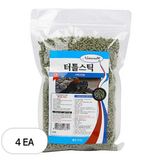 내츄럴한 터틀스틱 거북이전용 사료 리필용, 300g, 4개