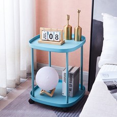 공장 낮은스툴 작업용 황백색 바퀴의자 이동식 탄소강다리, 1개, 104 이동식 사이드 테이블 2칸 블루