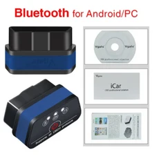 V-gate iCar 2 Pro Elm327 블루투스 OBD2 Elm 327 V2.1 안드로이드 어댑터 자동차 스캐너 진단 도구 코드, Bluetooth Blue, 1개