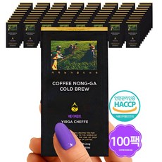 (대용량) 커피농가 더치커피 파우치 에티오피아 예가체프 콜드브루, 1개입, 100개, 40ml