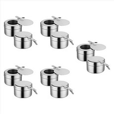 10pack 스테인레스 스틸 연료 홀더 덮개가있는 연료 홀더 접시를위한 연료 보유자 뷔페 바베큐, 차핑디쉬 챠핑디쉬 뷔페 서버 보온 음식 보온기 DOIT
