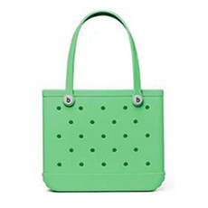 하늬바람 EVA 펀칭백 여성 비치백 수영가방 목욕가방 방수 휴가가방 여름 캐릭터 에코백 통기성 가벼운 샤워가방, 라이트그린