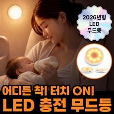 아누팡 충전 터치 무선 LED 무드등, 전구색(웜옐로우)