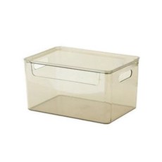 투명 보관함 층층이 적층 수납함 뚜껑있는 플라스틱 수납박스 중, 1개
