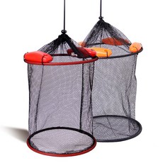 菲索 便攜折疊浮水魚護網兜, 尼龍25*30cm