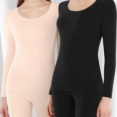 여성 보온 내복 발열 내의 이너 상하세트 블랙