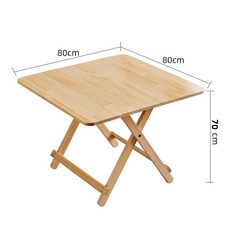 韓式實木折疊餐桌，免安裝便攜式小戶型餐桌, 杉木清漆款