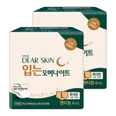 디어스킨 에어엠보 입는 오버나이트, 특대형, 4개입, 2개