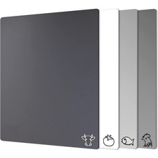 주방용 Fotouzy 유연한 플라스틱 도마 미끄럼 방지 4종 세트 업그레이드 BPA 프리 식기세척기 사용 가능, Gray