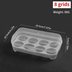 야외 계란 보관함 - 트레이 기능이 있는 편리한 투명 플라스틱 상자 8칸 3칸, 02 8 Grids