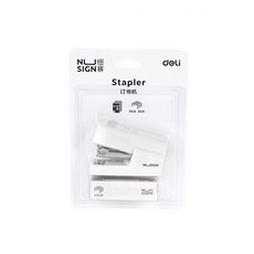 簡約馬卡龍色系訂書機 辦公室文具用品, 白色 得力簡約釘書機 (1卡), 1個, 白色