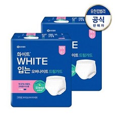 화이트 입는오버나이트 드림가드 중형 생리대 8x2, 크기가 큰, 8개입, 2개
