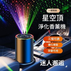 星空車載香薰淨化噴霧器 三色星空頂 三檔可調, 1個, 三色星空頂邂逅
