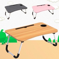 접이식테이블 폴딩 다용도 침대 독서 좌 베드 수납트레이 접는책상 접는 미니폴딩테이블, 블랙_ONESIZE