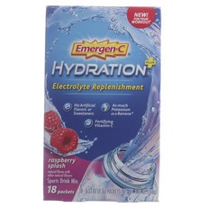 Emergen-C 補水電解質沖泡粉 覆盆子口味, 1盒, 18包