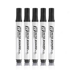 블랙 지울 있는 화이트 보드 대형 닦기 쉬운 레드 블루 대용량 유리 노트 마커, 5PCS bla