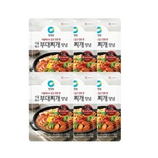 청정원 청정원 고메레시피 사골육수부대찌개양념, 140g, 6개
