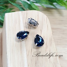 물방울 모양 글라스 캡보석 백금도금, 18*25mm(5개), 몬타나, 1개