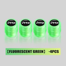 자동차 밸브 캡 스컬 휠 커버 야광 허브 랭글러 레니게이드 글래디에이터 컴패스용, 9. green-4PCS, 1개