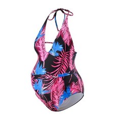 임산부 실내 수영복 여성용 코튼 로브 레이스 트림 섹시한 넥 플로럴 목욕 비치 출산 임신 세 미만