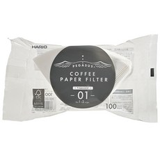 하리오 페가수스 커피필터 01사이즈 화이트 PEF-01-100W, 100개입, 1개