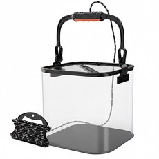 라이프웍스 해루질 낚시 살림통 초경량 접이식 두레박, 클리어