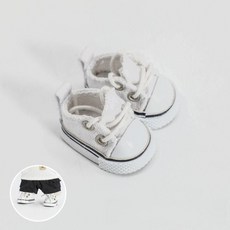 20cm 코튼 인형 17cm15cm 라부부 캔버스 심플 디자인 운동화 인형 액세서리 인형코디용 슈즈, 라부부 10cm 인형-화이트 캔버스