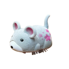 寵物清潔玩具鼠, 1個, 灰色小倉鼠, 單個贈2個電池