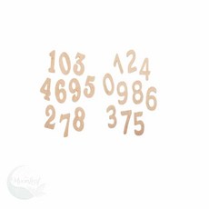 MLStore 우드 숫자 글자스티커, 클래식/0