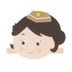 제오오스토어 역할놀이머리띠 직업 승무원 1개입 신축성 연극 문화센터 소꿉놀이