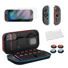 HaeBorl ACCESSORIES 액세서리 Kit for Nintendo Switch 2 10 IN 1 2 TempeRed 레드 Screen Protector SilicO, 1개
